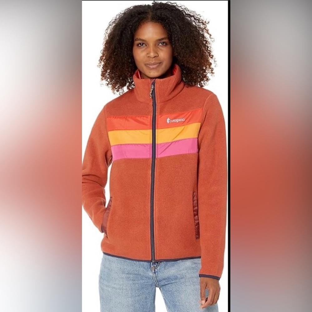 Cotopaxi Women’s Fleece Jacket - Orange and Pink